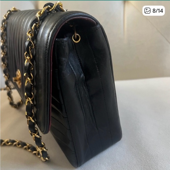 Chanel mademoiselle Lambskin 24k Gold Plated hardware Flap. - Picture 6 of 14